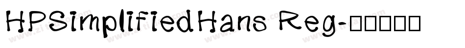 HPSimplifiedHans Reg字体转换